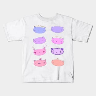 Cute robot emotion faces Kids T-Shirt